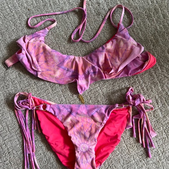 ale by alessandra ambrosio island fire bikini set, small - Picture 2 of 10